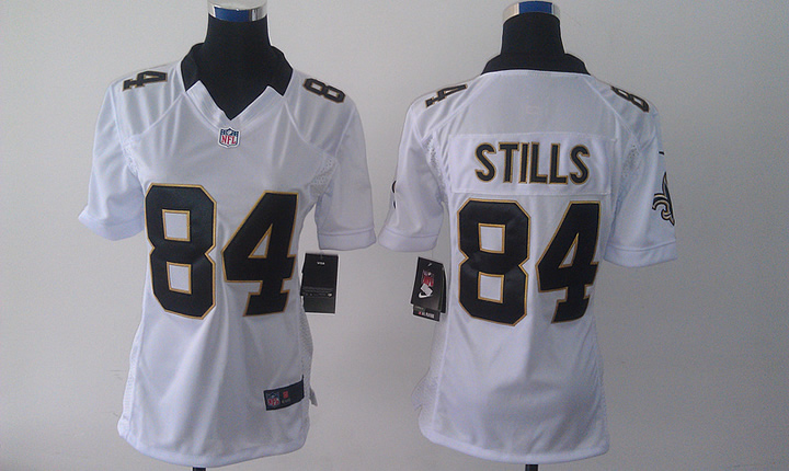 Womens Nike Limited New Orleans Saints #84 Stills White Jerseys