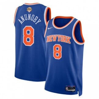 OG Anunoby New York Knicks Nike Blue 2026 NBA Finals Patch Swingman Jersey - Icon Edition