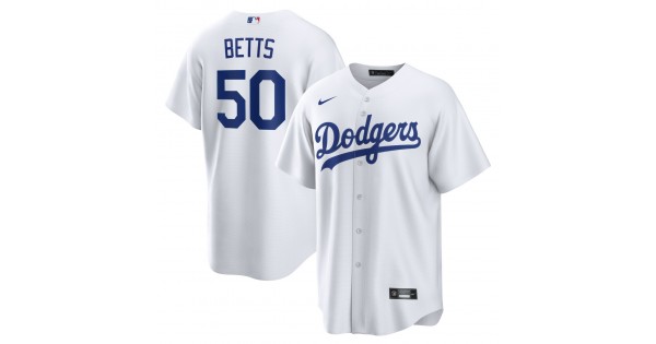 Mookie Betts Los Angeles Dodgers Nike Home Replica Player Name Jersey - White - Image 2