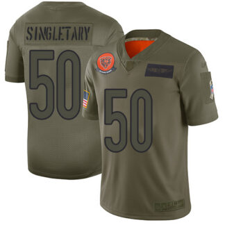 Nike Chicago Bears #50 Mike Singletary Camo Men’s Stitched NFL Limited 2019 Salute To Service Jersey