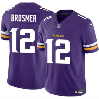 Men's Minnesota Vikings #12 Max Brosmer Purple 2025 F.U.S.E. Vapor Untouchable Limited Football Stitched Jersey