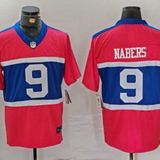Men's New York Giants #9 Malik Nabers Century Red Alternate Vapor F.U.S.E. Limited Football Stitched Jersey