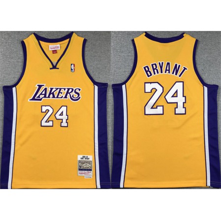 Youth Los Angeles Lakers #24 Kobe Bryant Yellow Stitched Basketball Jersey XUV0