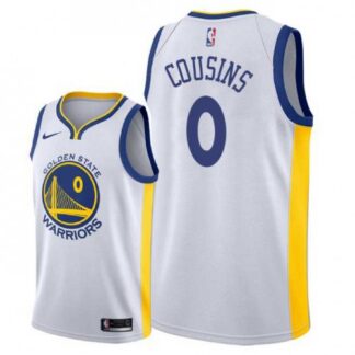 Men’s Nike Golden State Warriors #0 DeMarcus Cousins White NBA Association Jersey