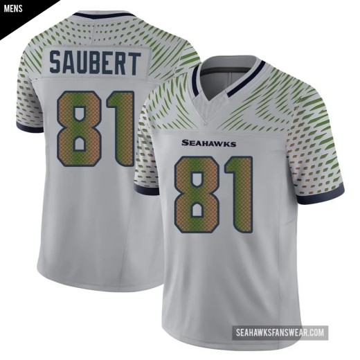 Men & Women & Youth Seattle Seahawks #81 Eric Saubert Grey Rivalries 2025 F.U.S.E. Vapor Limited Stitched Jersey
