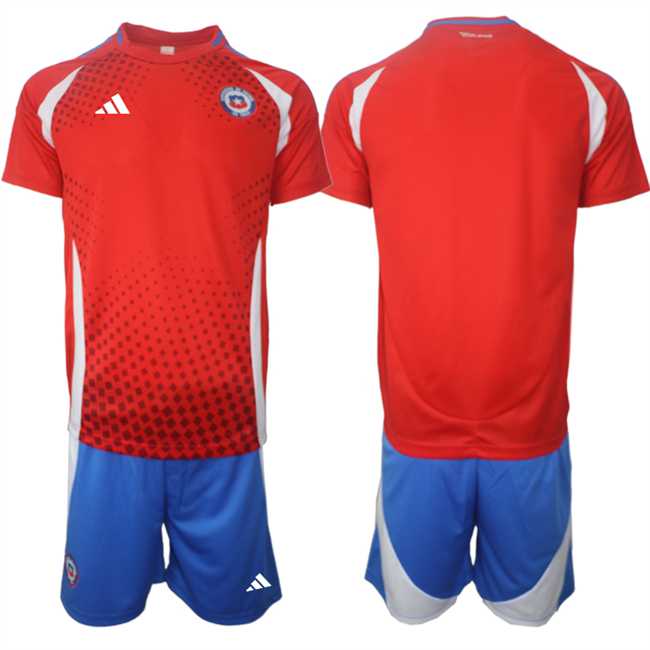 game‑ Men's Chile Blank 2024-25 Red Home Soccer Jersey Suit ‑wear
