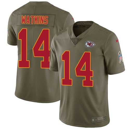 Nike Chiefs 14 Sammy Watkins Olive Salute To Service Limited Jersey Dzhi