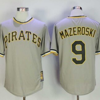 Pittsburgh Pirates #9 Bill Mazeroski Gray Cooperstown Collection Cool Base Jersey