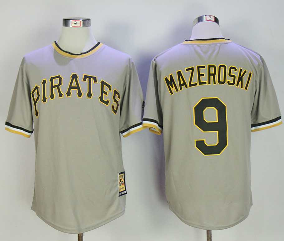 Pittsburgh Pirates #9 Bill Mazeroski Gray Cooperstown Collection Cool Base Jersey