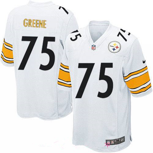 game‑ Men's Pittsburgh Steelers #75 Joe Greene White Road Stitched NFL Nike Game Jersey ‑wear