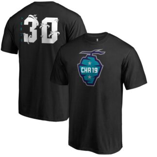 Golden State Warriors 30 Stephen Curry Fanatics Branded 2019 NBA All-Star Game The Buzz Side Sweep Name & Number T-...