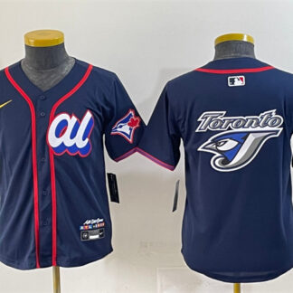 Women's American League Toronto Blue Jays Team Big Logo Navy 2025 All-Star Edition Limited Stitched Baseball Jersey...