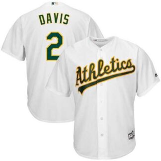 Athletics 2 Khris Davis White Cool Base Jersey Dzhi