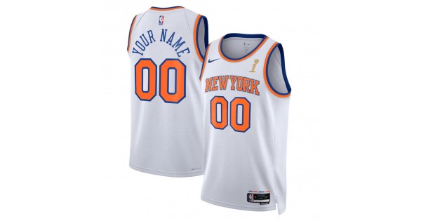 New York Knicks Nike White 2026 Champions Swingman Custom Jersey - Association Edition - Image 2