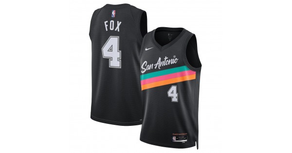 De'Aaron Fox San Antonio Spurs Nike Unisex 2025/26 Swingman Jersey - Black - City Edition - Image 2