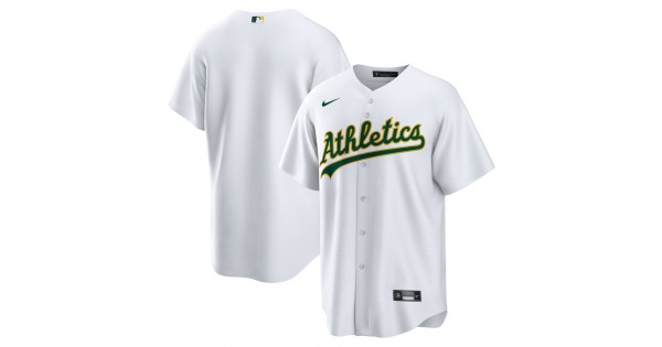 Oakland Athletics Nike Home Replica Team Jersey - White - Image 2
