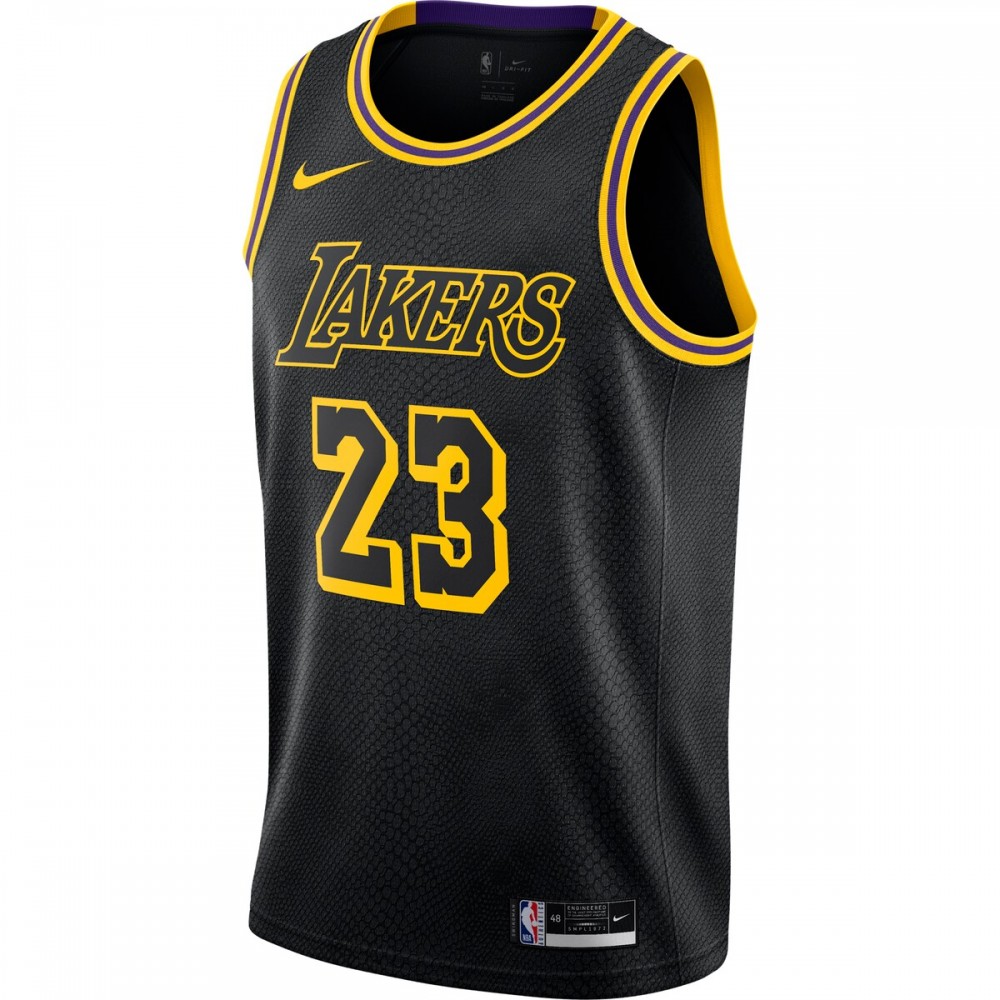 LeBron James Los Angeles Lakers Nike City Edition Swingman Jersey - Black - Image 2