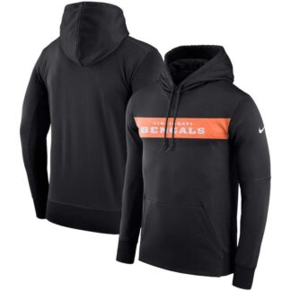 Men's Cincinnati Bengals Nike Sideline Team Performance Pullover Hoodie Black