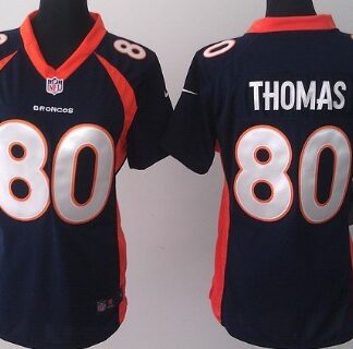Nike Denver Broncos #80 Julius Thomas 2013 Blue Game Womens Jersey