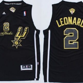 San Antonio Spurs #2 Kawhi Leonard Revolution 30 Swingman 2014 The Finals Black Gold Jersey