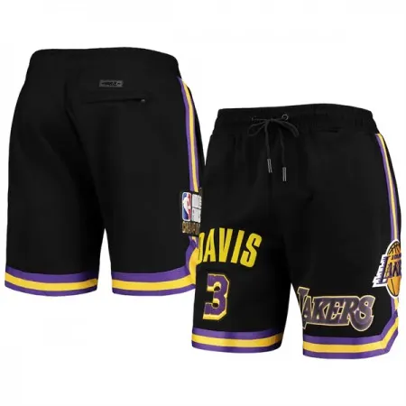 game‑ Men's Los Angeles Lakers #3 Anthony Davis Black Shorts ‑wear