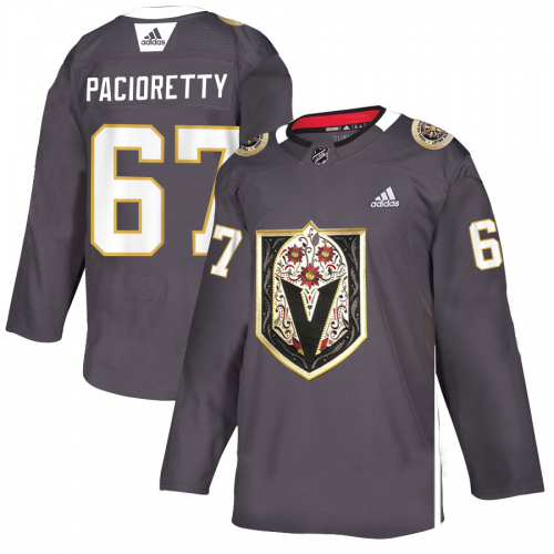 Vegas Golden Knights #67 Max Pacioretty Men’s Grey Adidas Latino Heritage Night Stitched NHL Jersey