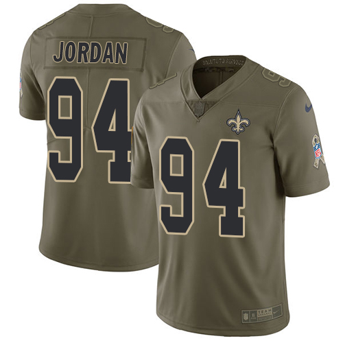 Nike New Orleans Saints #94 Cameron Jordan Olive Men’s Stitched NFL Limited 2017 Salute To Service Jersey