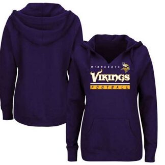 Women's Minnesota Vikings Majestic Plus Size Self Determination Pullover Hoodie - Purple FengYun