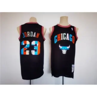 Men's Chicago Bulls #23 Michael Jordan Black Stitched Basketball Jersey AAKK