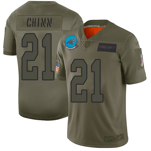Nike Carolina Panthers #21 Jeremy Chinn Camo Men’s Stitched NFL Limited 2019 Salute To Service Jersey