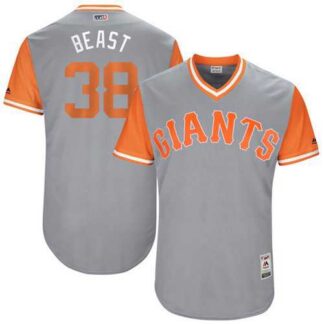 San Francisco Giants #38 Michael Morse Beast Majestic Gray 2017 Players Weekend Jersey