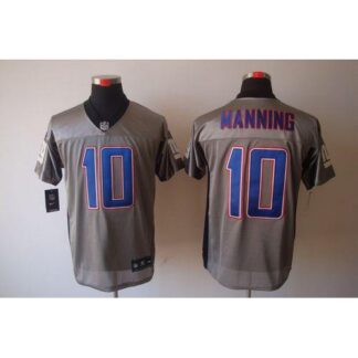 Nike New York Giants #10 Eli Manning Grey Shadow Men’s Stitched NFL Elite Jersey
