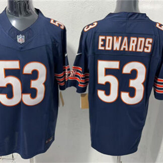 Men's Chicago Bears #53 T.J. Edwards Navy 2026 F.U.S.E. Vapor Untouchable Limited Football Stitched Jersey