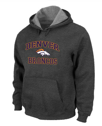 Denver Broncos Heart x26 Soul Pullover Hoodie Navy Grey