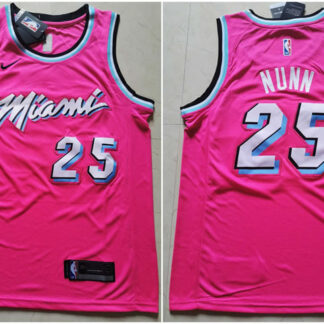 Heat 25 Kendrick Nunn Pink Nike Swingman Jersey