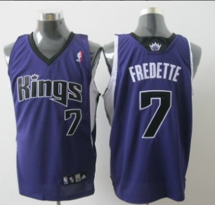 Sacramento Kings #7 Fredette Purple Authentic Jerseys