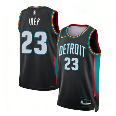 Men's Detroit Pistons #23 Jaden Ivey Charcoal 2025/26 Swingman City Edition Jersey