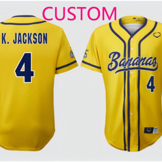 Men's & Women's & Youth Savannah Bananas Active Player Custom Yellow 2025 Vapor Limited Stitched Baseball Jersey