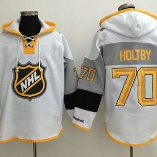 Capitals #70 Braden Holtby White 2016 All Star NHL Hoodie