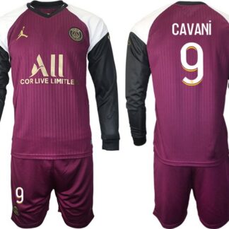 Men 2020-2021 club Paris St German Jordan white long sleeves 9 Soccer Jerseys