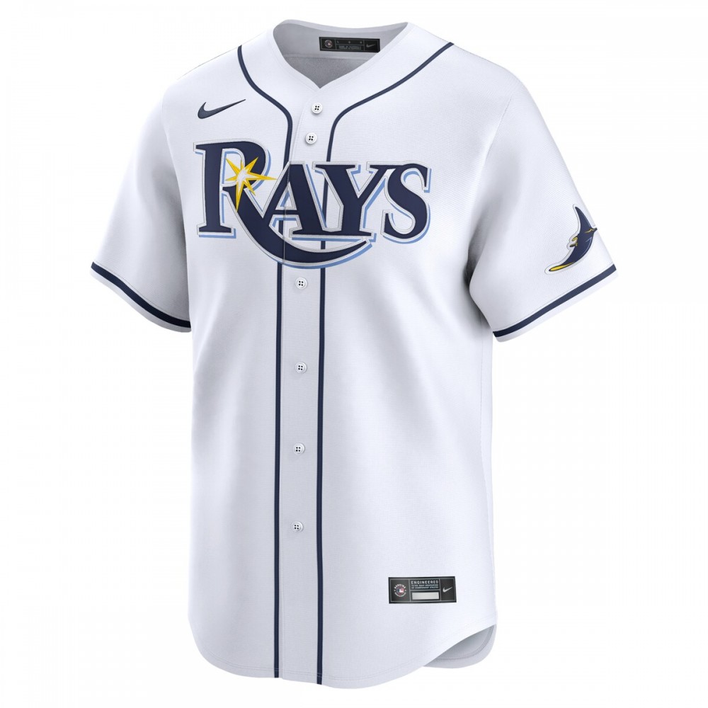 Jonny DeLuca Tampa Bay Rays Nike Home Limited Player Jersey - White - Image 2