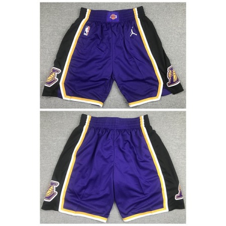 Men's Los Angeles Lakers Black and Purple Shorts (Run Small) V2DO