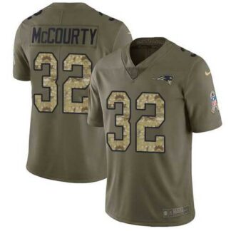 Nike Patriots 32 Devin McCourty Olive Camo Salute To Service Limited Jersey Dzhi