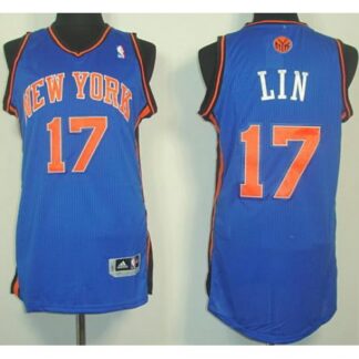 Revolution 30 New York Knicks 17# Jeremy Lin Blue NBA Jerseys Cheap