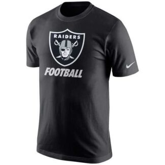 Men's Oakland Raiders Nike Black Essential Logo T-Shirt