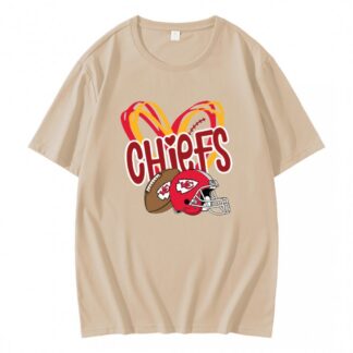 Kansas City Chiefs Football Heart Helmet T-Shirt