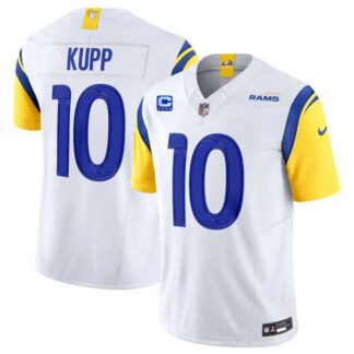 Men & Women & Youth Los Angeles Rams #10 Cooper Kupp White 2023 F.U.S.E. With 4-Star C Patch Vapor Vapor Limited Fo...
