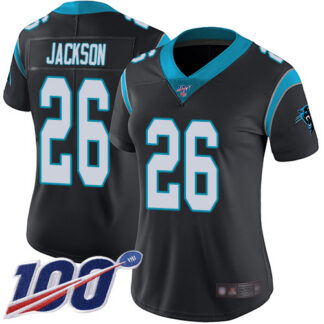 Nike Carolina Panthers #26 Donte Jackson Black Team Color Women’s Stitched NFL 100th Season Vapor Limited Jersey