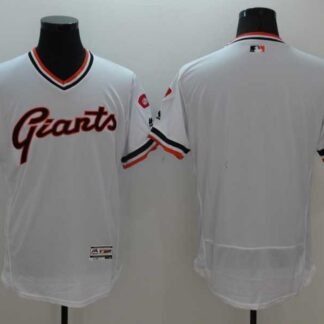 San Francisco Giants Blank Mitchell And Ness White 2016 Flexbase Collection Stitched Jersey