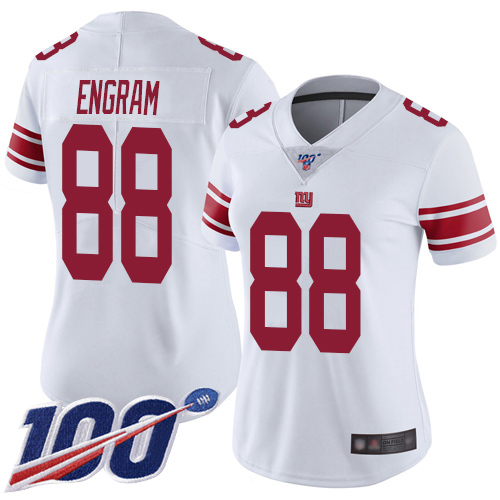 Nike New York Giants #88 Evan Engram White Women’s Stitched NFL 100th Season Vapor Limited Jersey